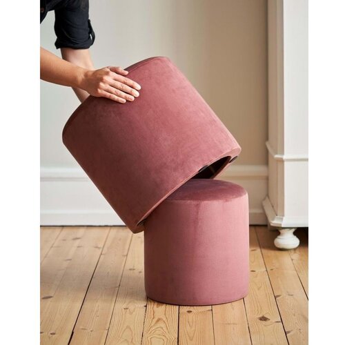 Woody Fashion tabure nilka matruska pouffe pink Cene
