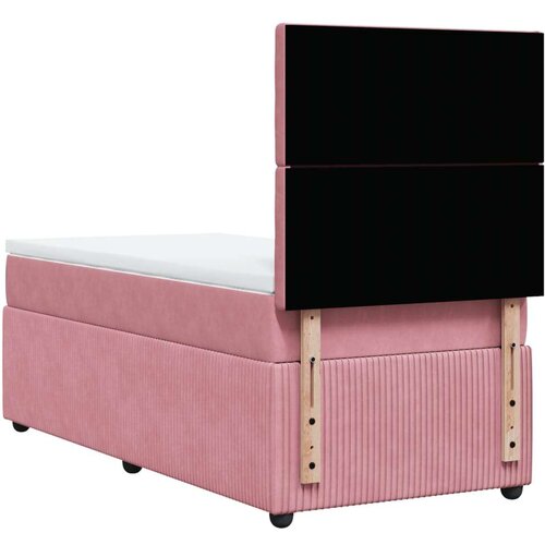VidaXL Box spring krevet s madracem ružičasti 90x190 cm bar&amp;scaron;unasti Slike