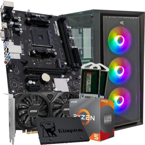 GNC GAMER SUPER NATURALE II Ryzen 5 3600 4.2GHz, MB B550, RAM 16GB DDR4 3200MHZ, SSD 480GB, GTX 3050... Slike