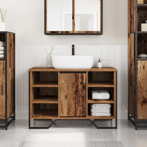 VidaXL ormar ispod sudopera Starog drva 91x35x60 cm Uređeni drvo Slike