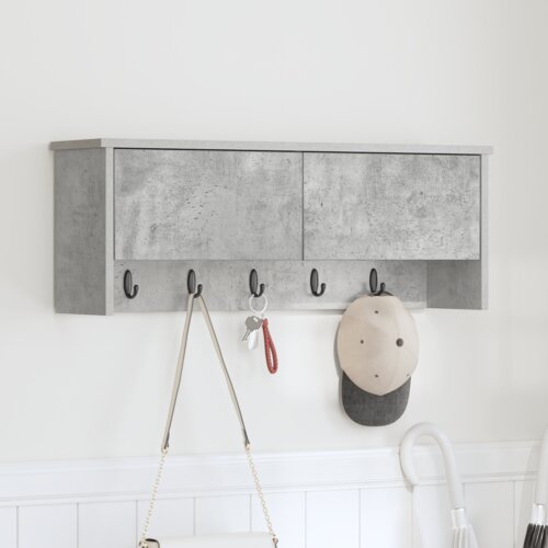 VidaXL Nadwyčajna obe&amp;scaron;alnik za pla&amp;scaron;če Betonsko siva 80 x 20 x 30 cm Slike