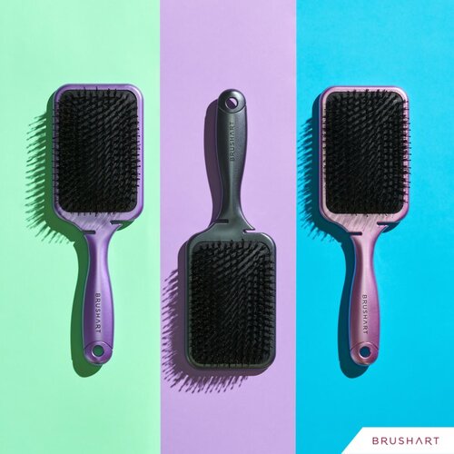 BrushArt Hair Boar bristle paddle hairbrush krtača za lase s &amp;scaron;četinami divjega pra&amp;scaron;iča 1 kos Slike