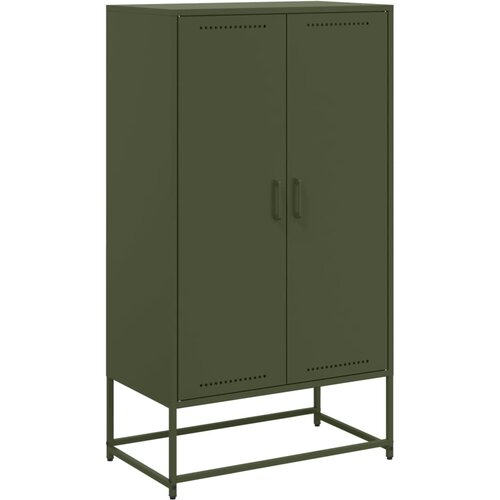 Maison Chic Visoka omara - Komoda - Predalnik olivno zelena 68,5x38,5x123,5 cm jeklo, (21719122) Cene