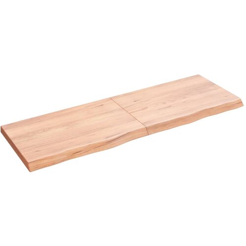 Maison Chic Stenska polica - Viseča Polica svetlo rjava 120x40x(2-4) cm trdna hrastovina, (21784787) Cene