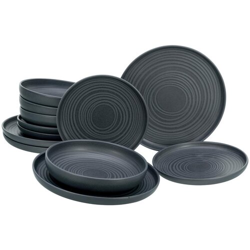 Creatable Jedilni Servis Uno Black Lava Stone, 12-Delni Cene