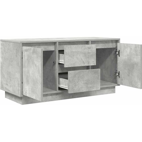  ormarić s LED svjetlima siva boja betona 100x41x50 cm Slike