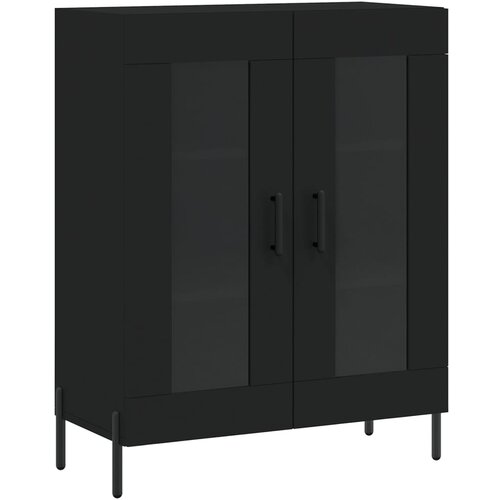  Komoda crna 69,5 x 34 x 90 cm od konstruiranog drva Slike