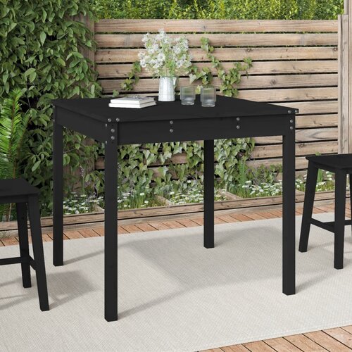  Vrtni stol crni 82,5 x 82,5 x 76 cm od masivne borovine Cijene
