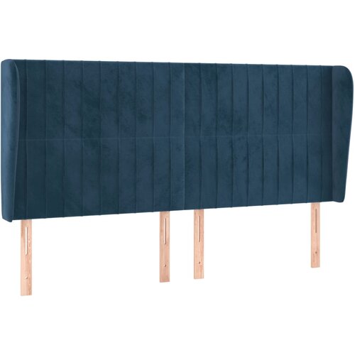 Maison Chic vzglavna omarica - nočna omarica - posteljna omarica z u&amp;scaron;esi temno modra 203x23x118/128 cm žamet, (21713399) Slike