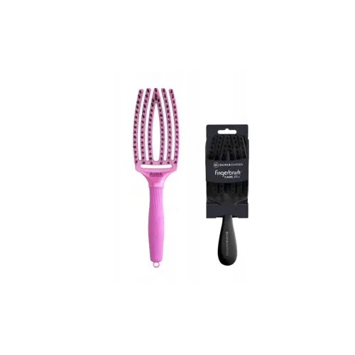  Četka za ra&amp;scaron;če&amp;scaron;ljavanje Olivia Garden Fingerbrush Kids Mini &amp;ndash; Black + Venus Pink Slike