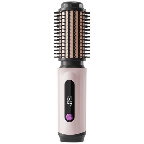 INF 2-v-1 Brezžična polnilna vroča krtača za ravnanje in kodranje las Pink, (5000139905) Cene