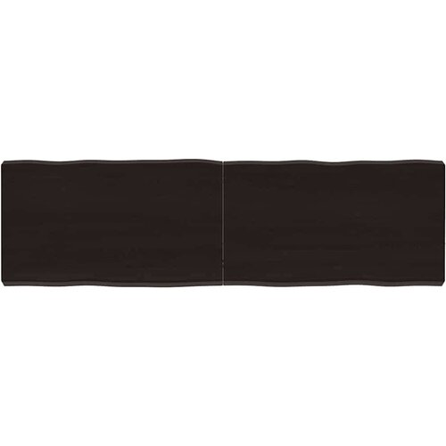 vidaXL Stolna ploča tamnosmeđa 140x40x(2-6) cm obrađena hrastovina Cijene