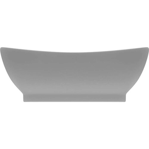 vidaXL Luksuzni ovalni umivaonik mat svjetlosivi 58,5 x 39 cm keramički Cene
