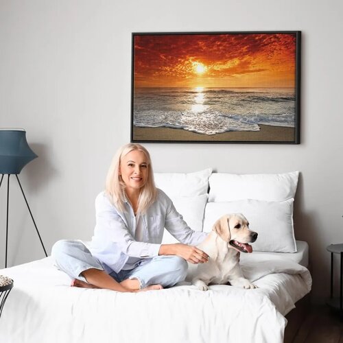  Slika - Gorgeous Beach 60x40 U crnom drvenom okviru Cene
