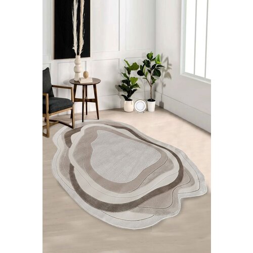 Conceptum Hypnose tepih Amorf-Ar006, ovalni, 160x230 cm, krem-bež Cene