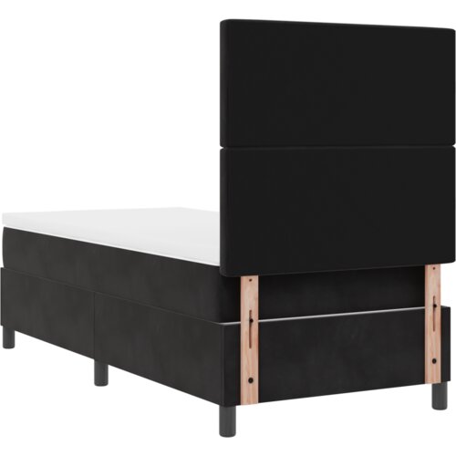 VidaXL Box spring krevet s madracem i LED svjetlom Crna 100x200 cm Bar&amp;scaron;un Slike