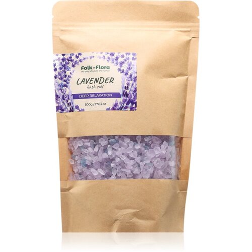 Folk & Flora Lavender opu&scaron;tajuća sol za kupku 500 g Cijene