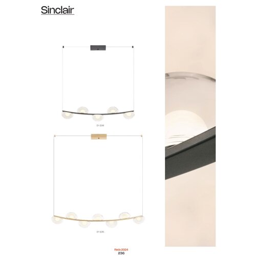  Redo 01-3243 - LED luster na sajli SINCLAIR sa prigu&amp;scaron;iva, LED/35W/230V CRI 93 IP21 Slike