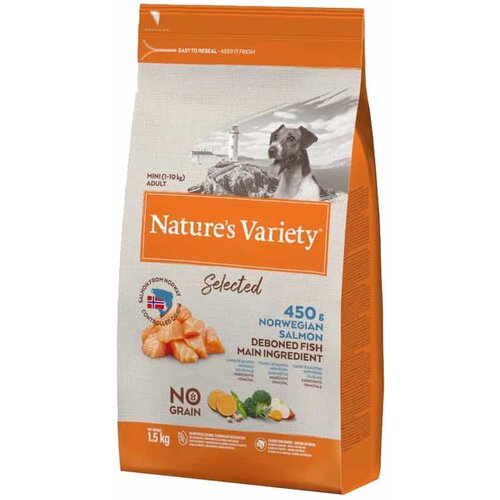Nature&amp;rsquo;s Variety Hrana za pse Selected Mini Adult, Losos Slike