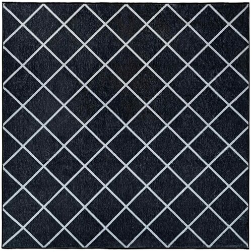  Tepih ORIZ Crni dijamantni uzorak 240 x 240 cm 100% poliester - Crni dijamantni uzorak 240 x 240 cm Slike
