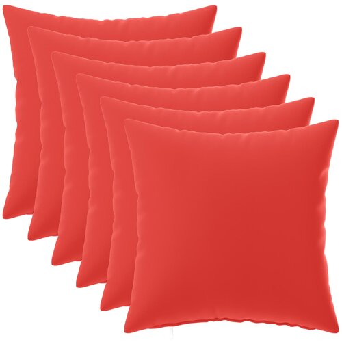  Presvlaka za jastuk 6 pcs HEERLEN Crvena 30 x 30 cm Poliester Cene