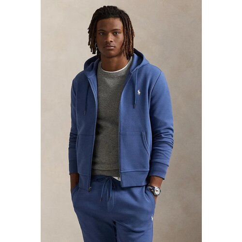 Polo Ralph Lauren Puloverji SWEATSHIRT ZIPPE EN DOUBLE KNIT TECH Modra Slike