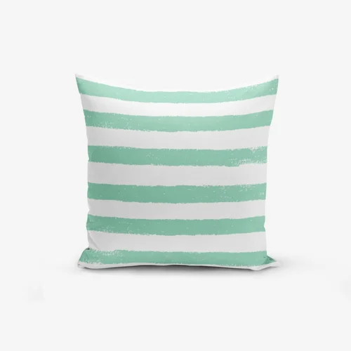 Minimalist Cushion Covers jastučnica s primjesom pamuka Su Green Striped Modern, 45 x 45 cm