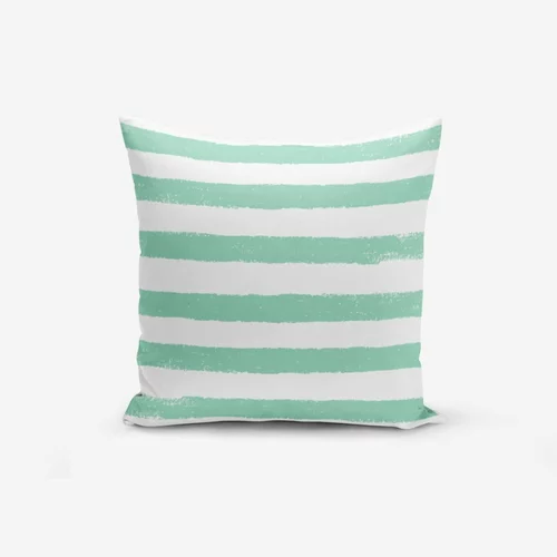 Minimalist Cushion Covers Prevleka za vzglavnik iz mešanice bombaža Su Green Striped Modern, 45 x 45 cm