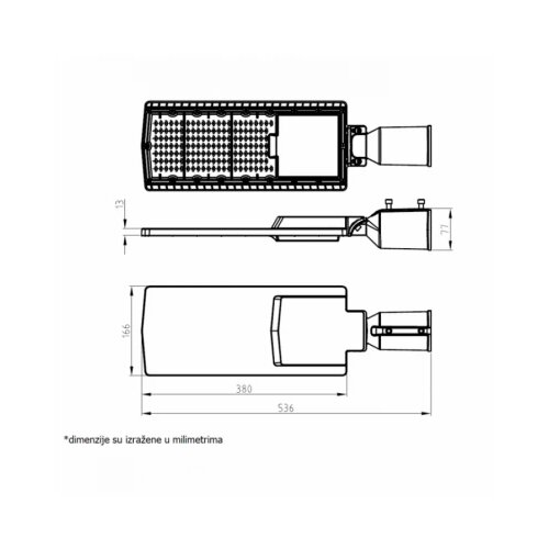  LED ULICNA SVETILJKA SL04 70W 4000K 8400lm IP65 Cene