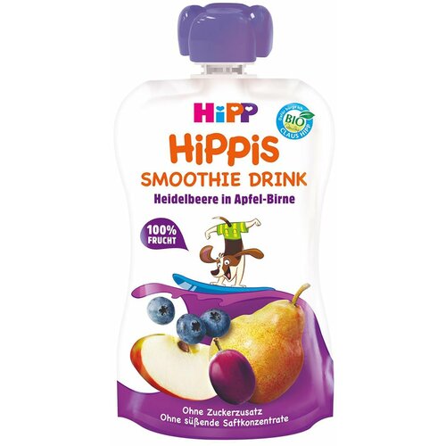 Hipp bio voćni smoothie napitak borovnica, jabuka i kruška 120ml 505754 Cene