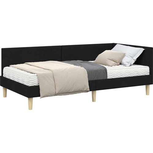  Kutni krevetni okvir s madracem Ostalo 2 pcs Zelena tkanina Slike