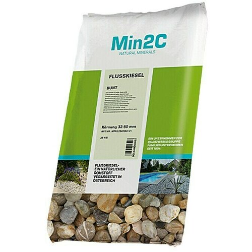 Min2C dekorativni riječni kamen (vi&amp;scaron;e boja, 32 mm - 50 mm, 25 kg) Slike