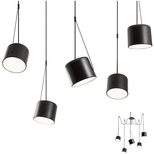  Redo 01-1828 - Luster na sajli DODO 5xE27/15W/230V pauk Cene