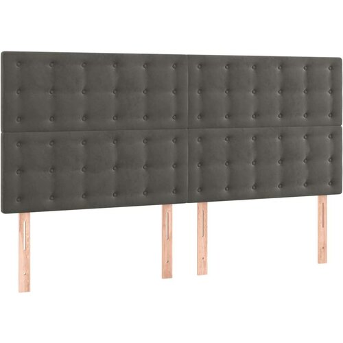  Uzglavlje tamnosivo 160x5x118/128 cm bar&amp;scaron;unasto Slike