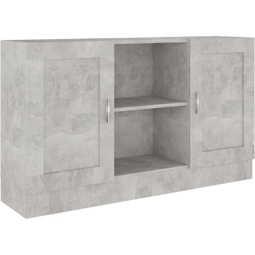 Maison Chic Komoda - Predalnik betonsko siva 120x30,5x70 cm iverna plo&amp;scaron;ča, (21722201) Slike