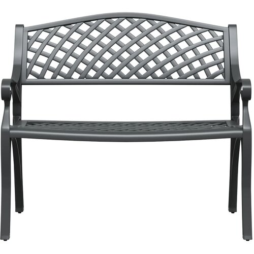  Vrtna klupa 102 cm od lijevanog aluminija crna Slike