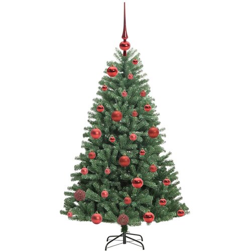  Umjetno božićno drvce s nogom Zelena 120 cm PVC i metal Slike