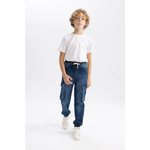 Defacto Boy&#39;s Cargo Jogger Elastic Banded Leg Jean Trousers