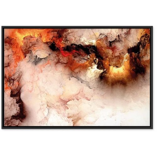 Slika - Volcanic Abstraction (1 Part) Wide 120x80 U crnom drvenom okviru Slike