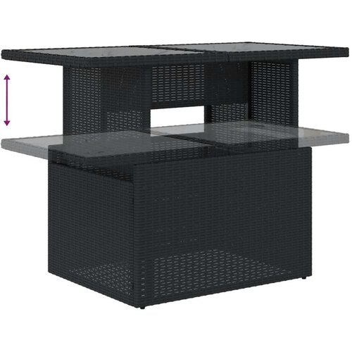 VidaXL 6-dijelni set vrtnih sofa s jastucima crni od poliratana Slike