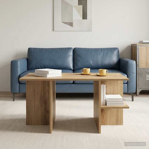  Kava Stol Hrast artisan 87 x 50 x 45 cm Konstrukcijsko drvo Cijene