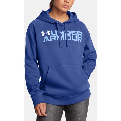 Under Armour Women&amp;#039;s sweatshirt Rival Fleece Wordmark Hoodie-BLU - Women&amp;#039;s Slike
