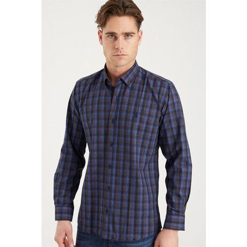 Dewberry G703 MEN&amp;#039;S SHIRT-NAVY-BROWN Slike