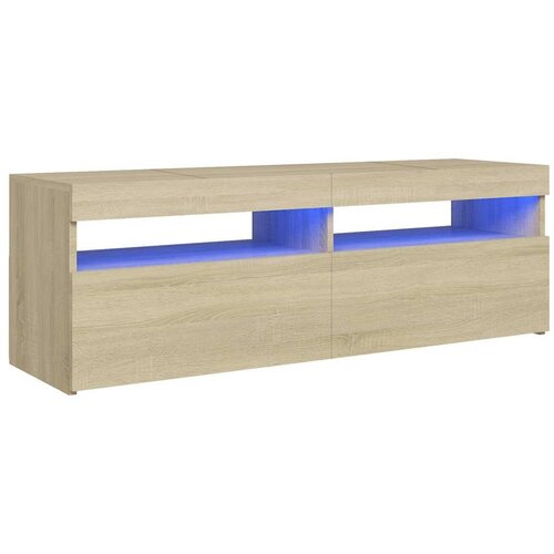 Maison Chic TV omarica - TV stojalo - Televizijska omarica z LED lučkami sonoma hrast 120x35x40 cm, (21701243) Cene