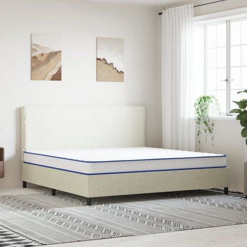 vidaXL Vzmetnica s spominsko peno bela 200x200x17 cm Cene