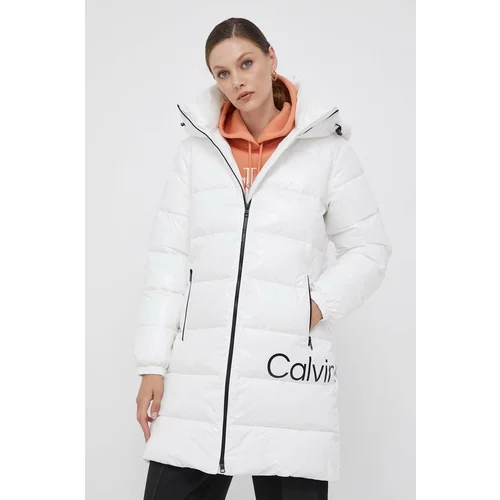Calvin Klein Jeans Jakna ženska, bela barva