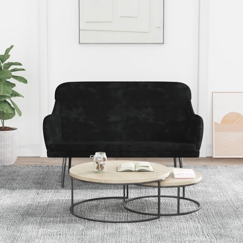 VidaXL Klop črna 110x76x80 cm žamet Slike