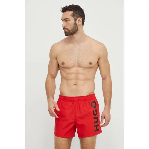 Hugo Kopalne kratke hlače rdeča barva