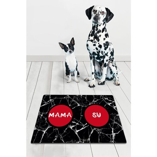 Paws &amp; Whiskers Podloga za zdjelu Black Marble, crna Cene