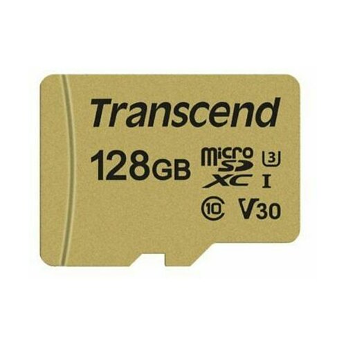 Transcend 128GB microSD w/adapter UHS-I U3, MLC, microSDXC 500S Read/Write 95/80 MB/s TS128GUSD500S memorijska kartica Slike